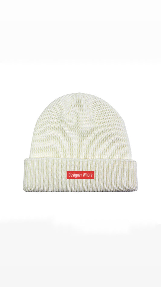 DW CREAM WHITE| LABEL WOOL BEANIE