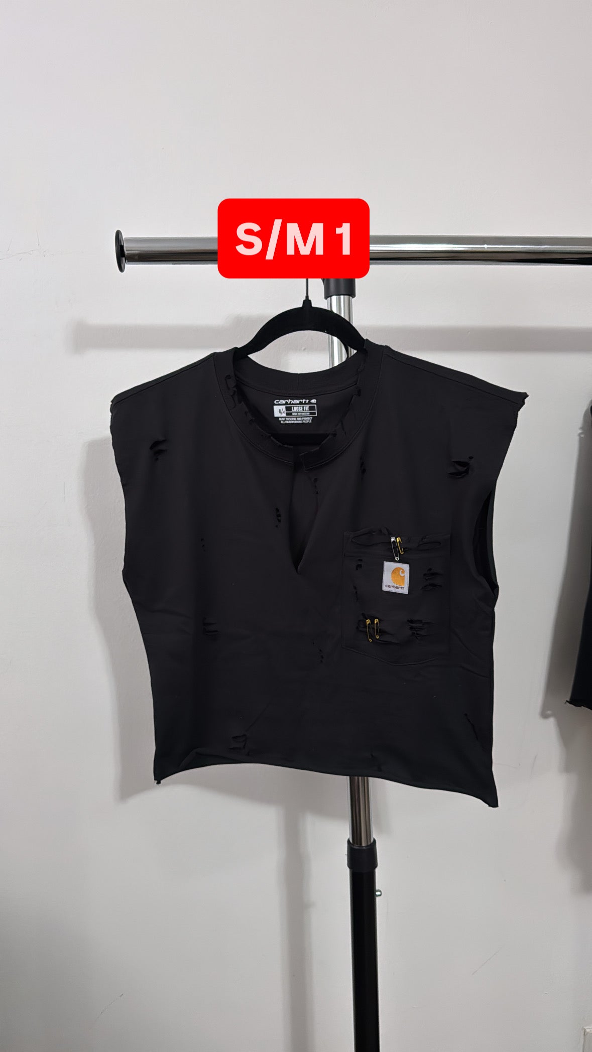 BLACK Carhartt TANK | Pocket Crop tee S/M 1