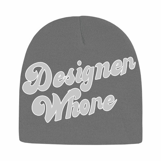 Designer Whore Beanie | Grey & Grey