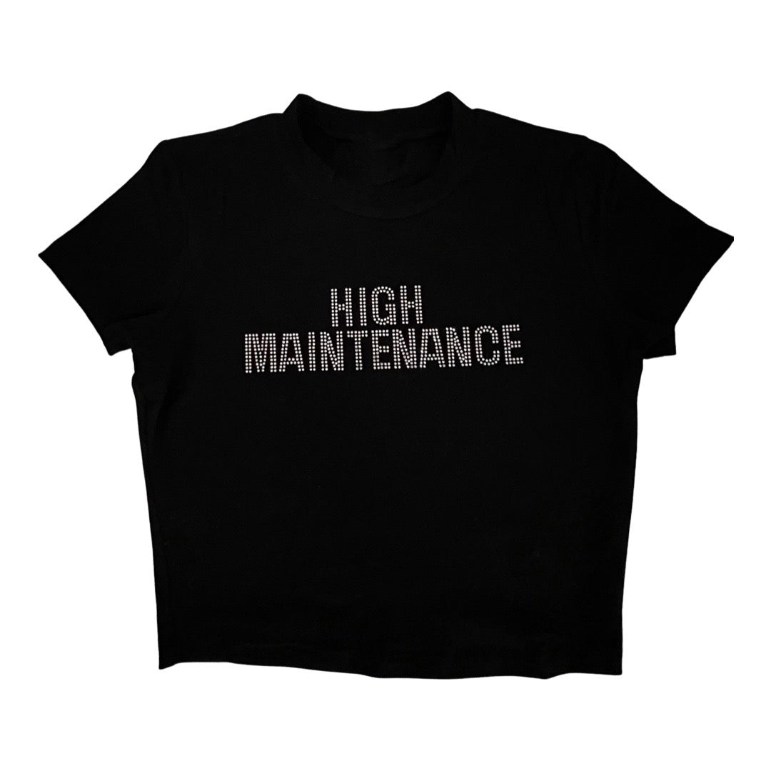 | HIGH MAINTENANCE Bling Crop Tee