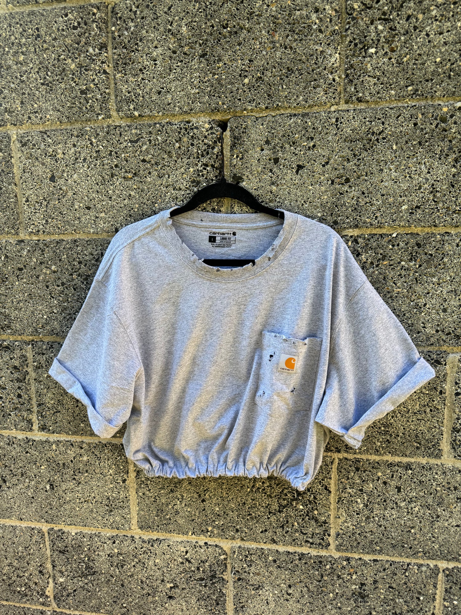GREY Carhartt| Pocket Crop tee