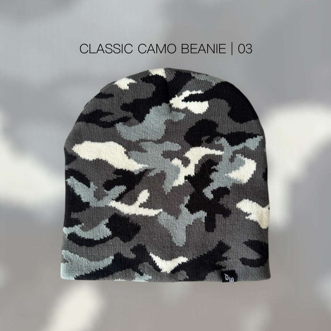 DW CLASSIC CAMO| BLACK/ GREY BEANIE