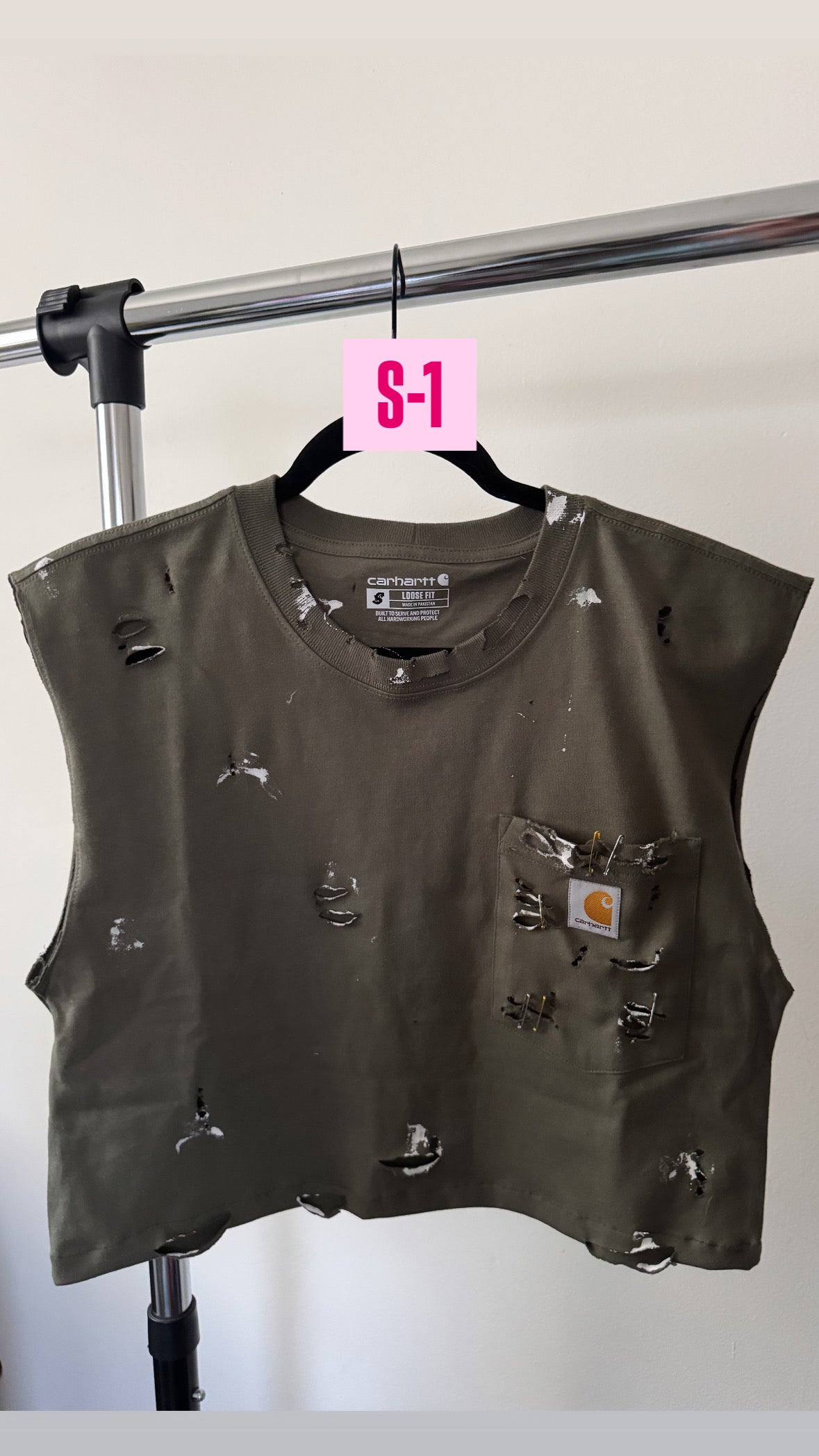 GREEN Carhartt| Pocket Crop tee S-1