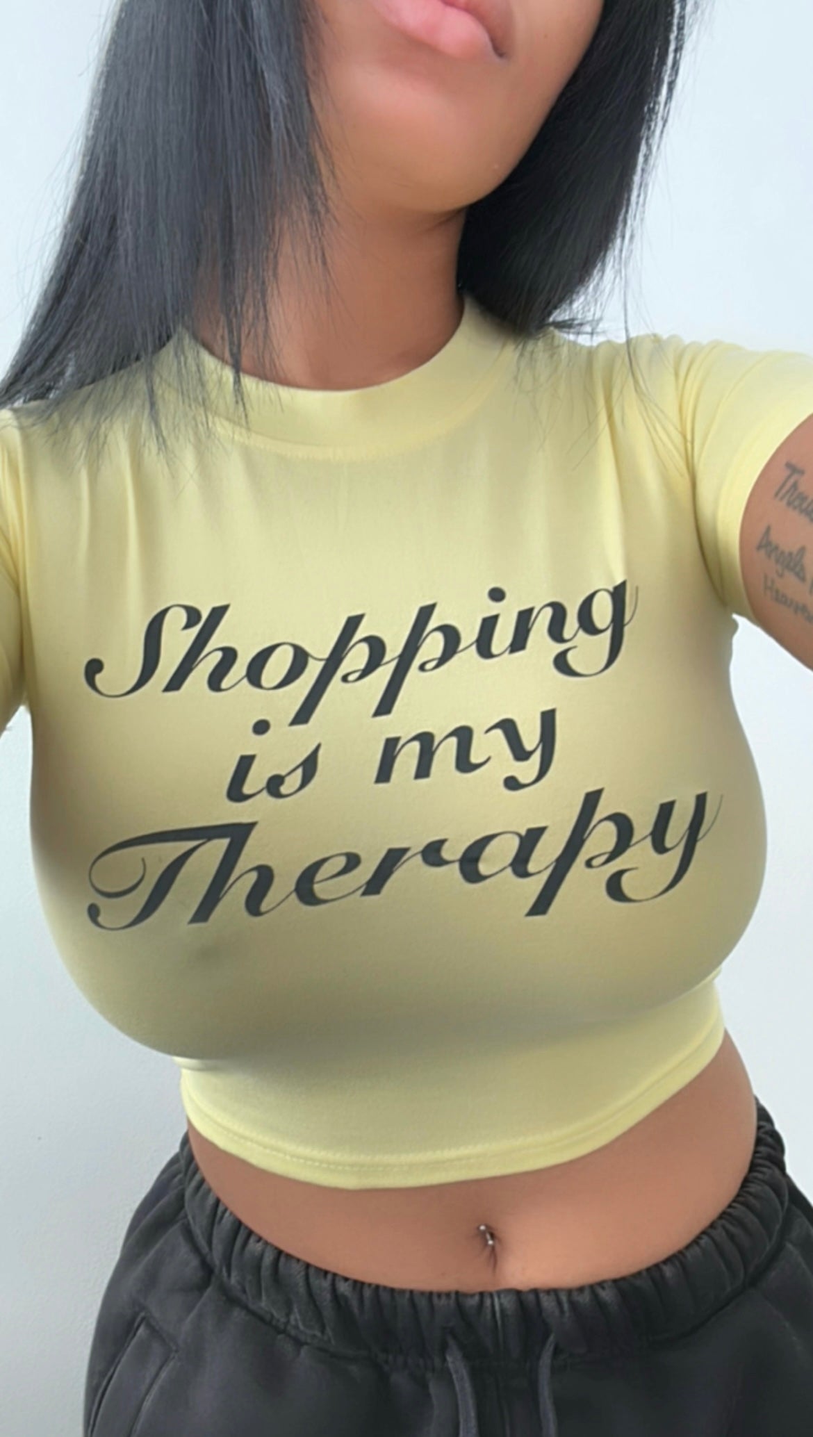 Shopping is My Therapy|  Crop T-Shirt