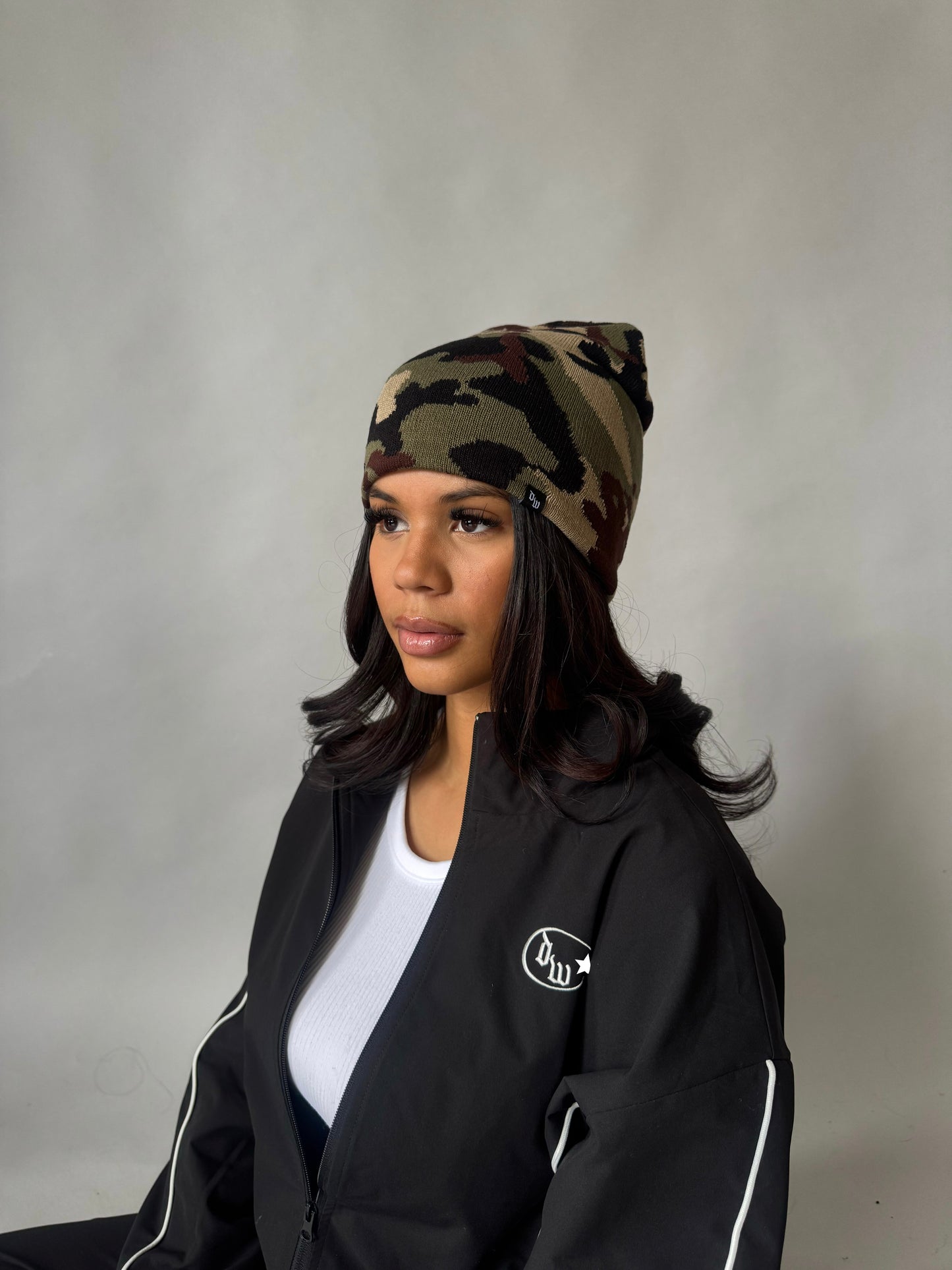DW CLASSIC CAMO| GREEN BEANIE