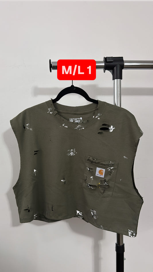 GREEN Carhartt| Pocket Crop tee M/L 1