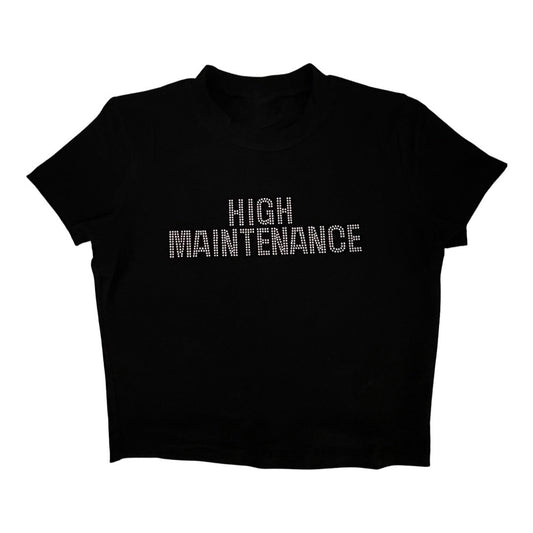 | HIGH MAINTENANCE Bling Crop Tee