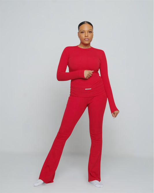 Red 3piece Long-sleeve Set