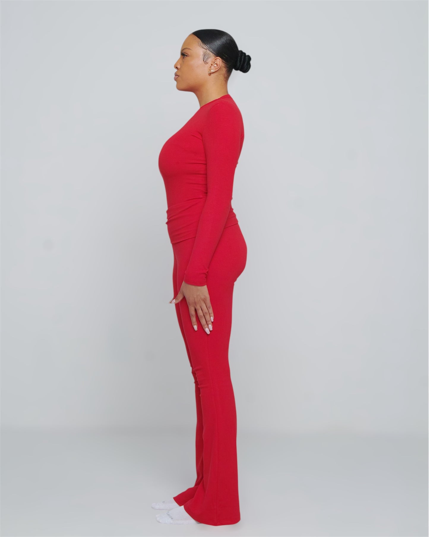 Red 3piece Long-sleeve Set